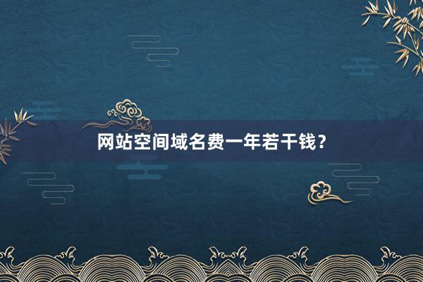 网站空间域名费一年若干钱?