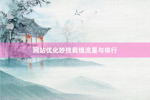网站优化妙技栽植流量与排行